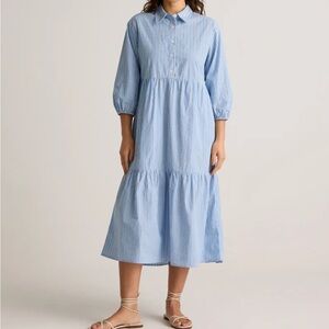 Quince 100% Organic Cotton Poplin Midi Tunic Dress